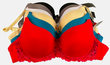 Floral Lace Trim Bras, 6-Pack