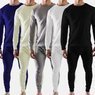 Two Men's 2-Piece Cotton Thermal Underwear Sets
